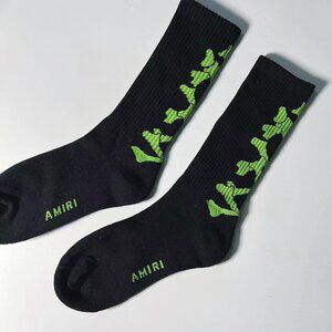 Amiri Stacked Bones Black Socks